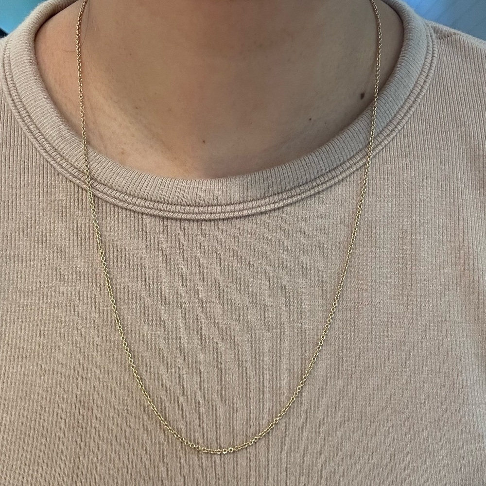 Goldfill cable chain necklace